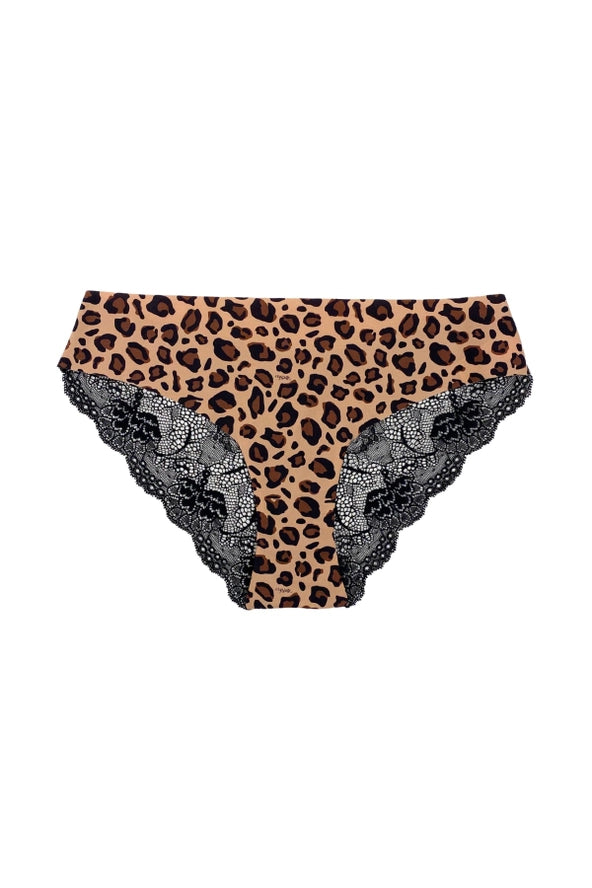 Culotte dos dentelle Léopard Mocha
